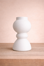 Matte White Sculptural Vase