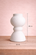 Matte White Sculptural Vase