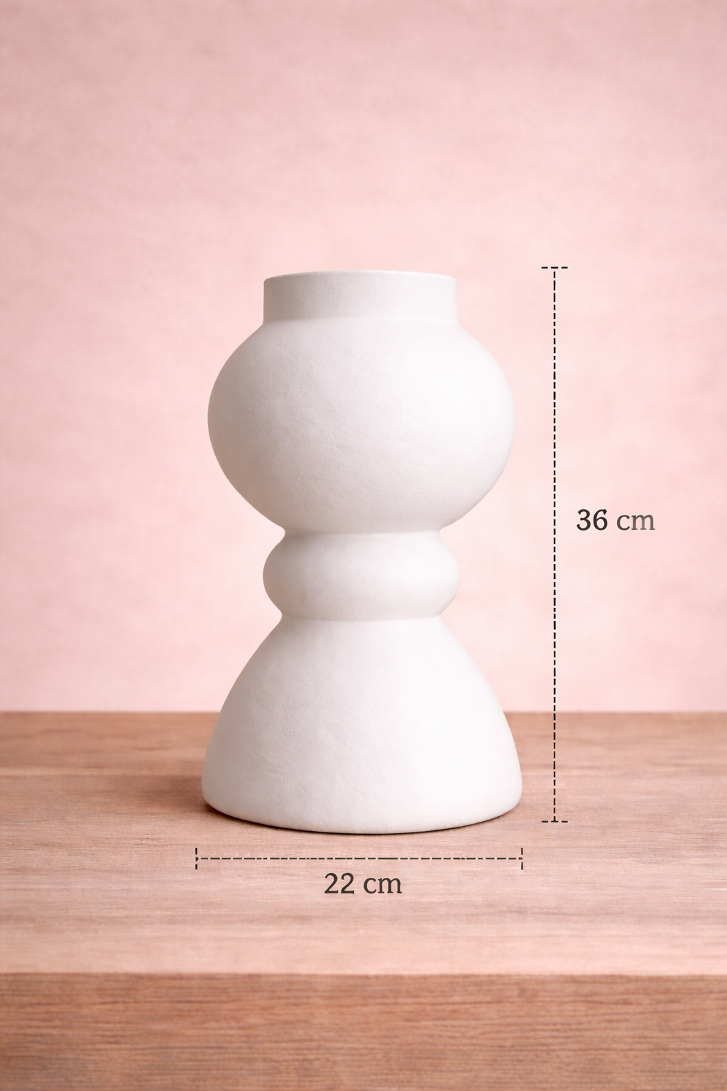 Matte White Sculptural Vase