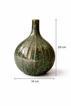 Handcrafted Decorative Ceramic Vase in Green
