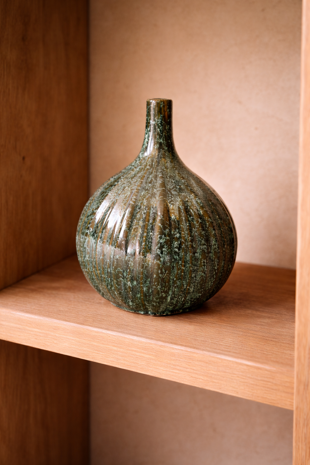 Handcrafted Decorative Ceramic Vase in Green
