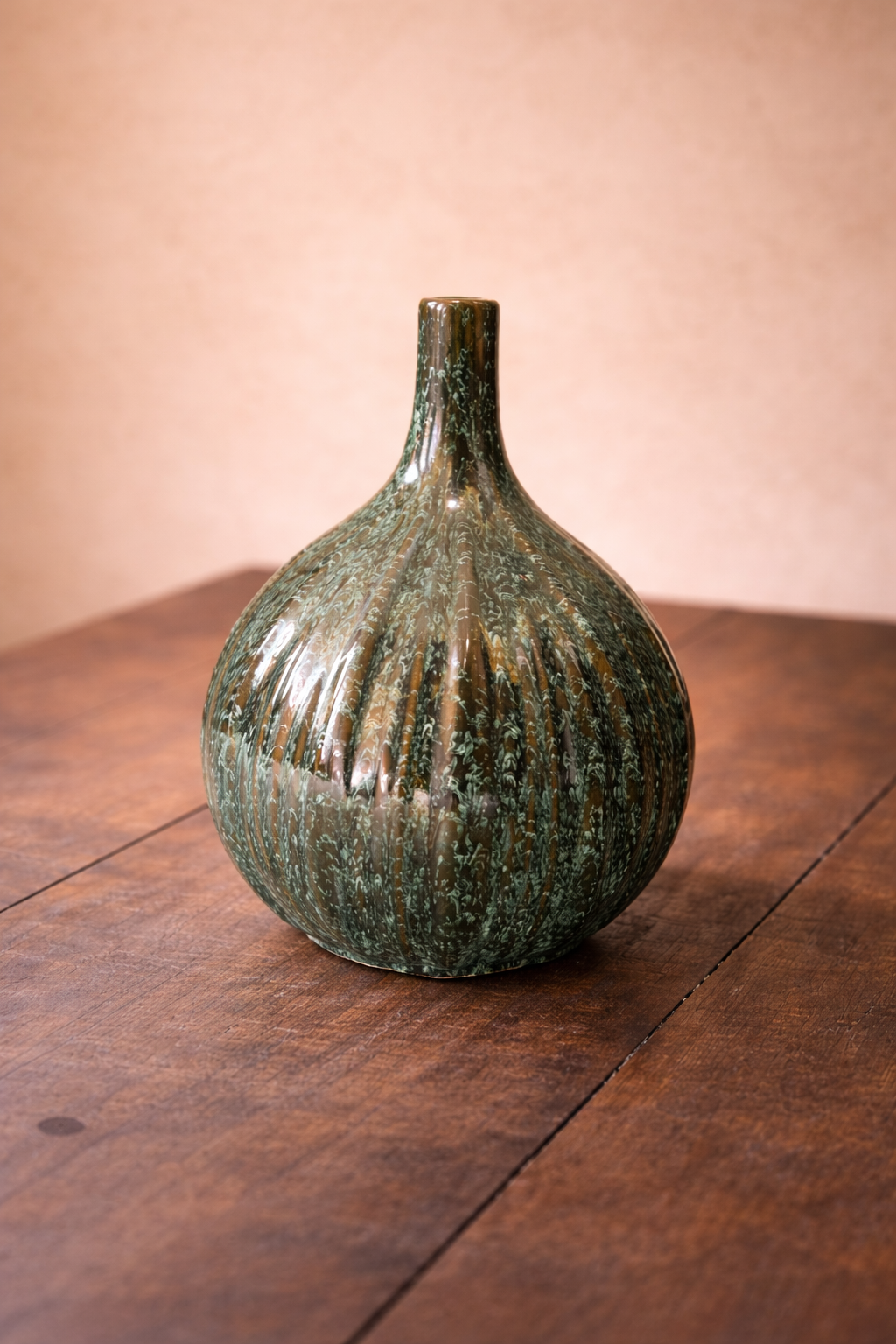 Handcrafted Decorative Ceramic Vase in Green
