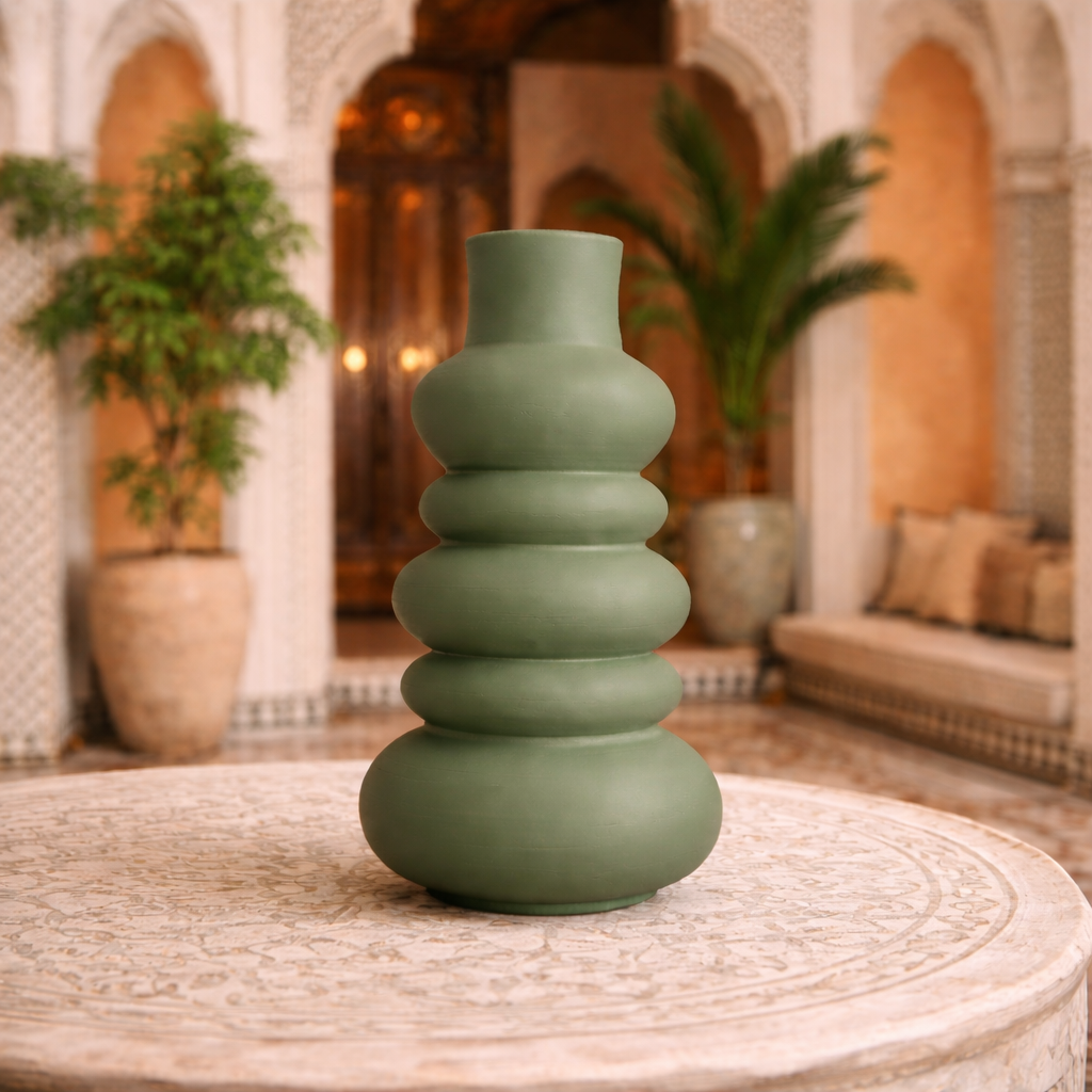 Sage Green Sculptural Vase
