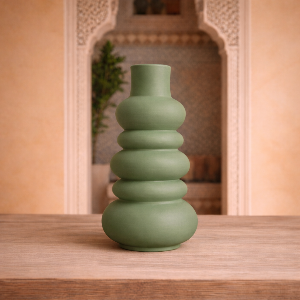 Sage Green Sculptural Vase