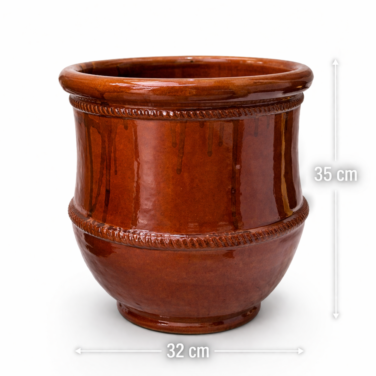 Handcrafted Sky Blue Ceramic Planter – Glossy Decorative Pot