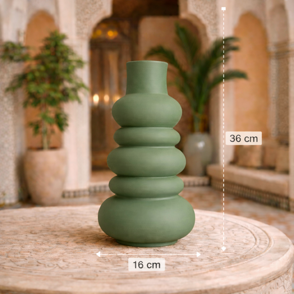 Sage Green Sculptural Vase