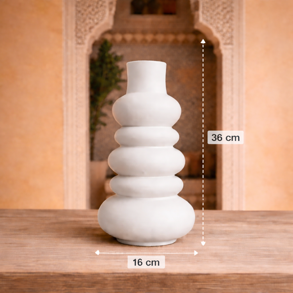 Matte White Sculptural Vase