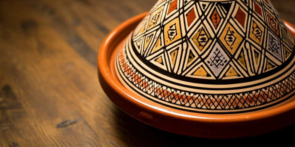 Tajine traditionnel en poterie marocaine
